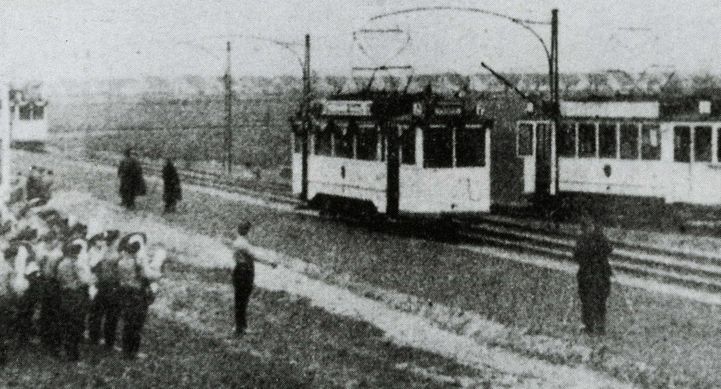 Verlängerung der Straßenbahn nach Marienehe um 1936 (©Lutz Kösser)